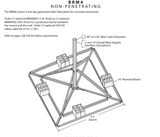 Rohn BRM42510 Non-Pen Flat Roof Mount